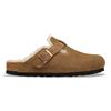 Birkenstock Boston Shearling Suede - Dark Tea